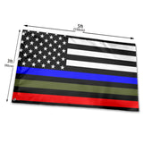 Fly Breeze 3 X 5 Ft Flag American Flag Thin Line Polyester Durable Nylon for Party