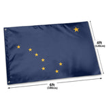 Fly Breeze 4 X 6 Ft Polyester Flag US Flag Of Alaska Brass Grommet Canvas Header House Decorations