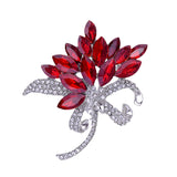 Women's Austrian Crystal Brooch Wedding Flower Leaf Bouquet Brooch