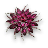 Women's Austrian Crystal Brooch Wedding Flower Leaf Bouquet Brooch