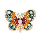 Women Crystal Brooch Pins Rhinestones Brooches Butterfly Breastpin with Boxes