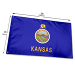 Fly Breeze 3 X 5 Ft Flag Kansas Flag Polyester Vivid Color for Home