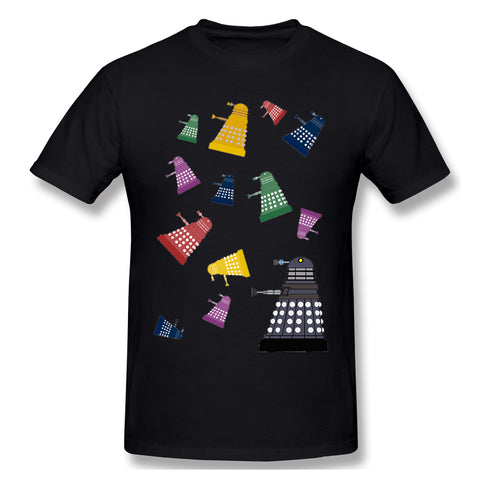 Men's Graphic T Shirt Pluies Dalek Cool O-Neck Short Sleeves Tees