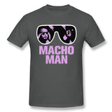 Mens Novelty T-Shirt Macho Man Style Round Neck Short Sleeves Shirt