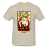 Men's Casual T-shirt Saint Guy Cool Crew Neck Short Sleeves Blouse Tops