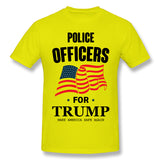 Men's Graphic T Shirt Police Officers For Trump Make America Safe Again For Light Comfortable Crew Neck Short Sleeves Tees