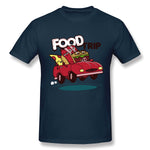 Mens Novelty T-Shirt Food Trip New Breathable O-Neck Short Sleeves Tee