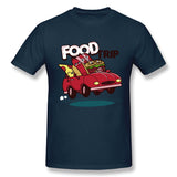 Mens Novelty T-Shirt Food Trip New Breathable O-Neck Short Sleeves Tee