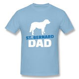 Men's Casual T-shirt Saint Bernard Dad Cool Crew Neck Short Sleeves Shirt