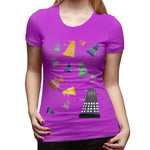 Women’s T-shirt Pluies Dalek Sexy Round Neck Short Sleeve Shirts