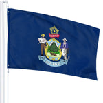 Fly Breeze 3 X 5 Ft Flag Maine Flag Polyester Brass Grommet Canvas Header for Indoor Outdoor