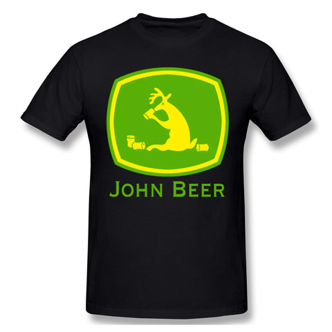 Men's Graphic T Shirt John Beer Comfortable Crew Neck Short Sleeves Tees