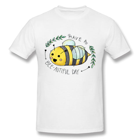 Men's Graphic T Shirt Kawaii Bee Comfortable Round Neck Short Sleeves Shirt