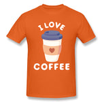 Men's Graphic T Shirt Great I Love Coffee Cute New Comfortable O-Neck Short Sleeves Tee