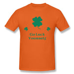 Mens Novelty T-Shirt Go Luck Yourself New Cool O-Neck Short Sleeves Tee