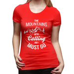 Women's Casual T-shirt The Mountains Are Calling And I Must Go Summer Round Neck Short Sleeve Shirts