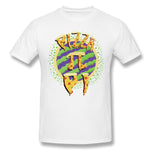 Mens Novelty T-Shirt Pizza Pi Style Crew Neck Short Sleeves Tees