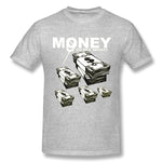 Men's Graphic T Shirt Money# Comfy Round Neck Short Sleeves Blouse Tops