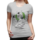 Womens Graphic T-Shirt Asterix & Obelix Dogmatix Laurel Wreath Summer Round Neck Short Sleeve Tee