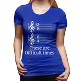 Women's Casual T-shirt These Are Difficult Times Music Flowy O-Neck Short Sleeve Shirts