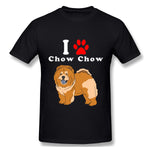 Mens Novelty T-Shirt I Love Chow Chow Comfy Crew Neck Short Sleeves Tees