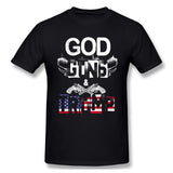 Men's Graphic T Shirt God Guns And Trump For Dark Comfortable Crew Neck Short Sleeves Tees