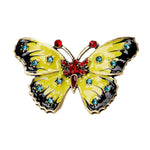 Women Crystal Brooch Pins Rhinestones Brooches Butterfly Breastpin with Boxes