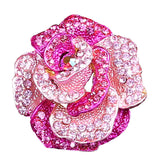 Vintage Women's Austrian Crystal Elegant Flower Brooch Pin Rhinestones Breastpin for Wedding/Banquet/Bouquet