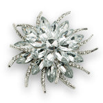 Women's Austrian Crystal Brooch Wedding Flower Leaf Bouquet Brooch