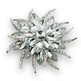 Women's Austrian Crystal Brooch Wedding Flower Leaf Bouquet Brooch