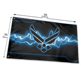 Fly Breeze 3 X 5 Ft Flag Air Force Logo Polyester Double Stitch Banner for Indoor Outdoor