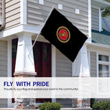 Fly Breeze 4 X 6 Ft Polyester Flag Seal USMC Double Stitch Banner Garden Home