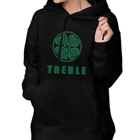 Women's Style Pullover Hoodie Celtic Treble Athletic Sweatshirt Long Sleeve Tie Dye Fleece with Pocket Outwear