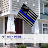 Fly Breeze 4 X 6 Ft Polyester Flag America Blue Line Flag Double Stitched Brass Grommets Home