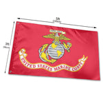 Fly Breeze 3 X 5 Ft Flag Eagle Emblems USMC Polyester Double Stitched Brass Grommets for Home