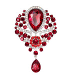 Vintage Wedding Bridal Elegant Brooches Crystal Rhinestone Tear drop Brooch Pin for Women