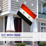 Fly Breeze 4 X 6 Ft Polyester Flag Syria Flag Double Stitch Banner Garden House Decorations