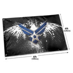 Fly Breeze 4 X 6 Ft Polyester Flag US Air Force Brass Grommet Canvas Header House Decorations