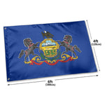 Fly Breeze 4 X 6 Ft Polyester Flag Pennsylvania Flag Double Stitched Brass Grommets House Decorations