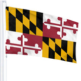 Fly Breeze 3 X 5 Ft Flag US Flag Of Maryland Polyester UV Fade Resistant for Home