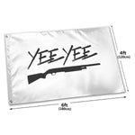 Fly Breeze 4 X 6 Ft Polyester Flag Yee Yee Black Flag Brass Grommet Canvas Header House Decorations