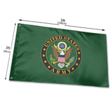 Fly Breeze 3 X 5 Ft Flag US Army Logo Polyester Double Stitch Banner for Outside Garden