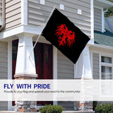 Fly Breeze 3 X 5 Ft Flag Albanian Eagle Flag Fly Polyester Double Stitched Brass Grommets for House Decorations