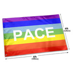 Fly Breeze 4 X 6 Ft Polyester Flag Rainbow PACE Flag Double Stitch Banner Garden Indoor Outdoor