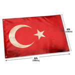 Fly Breeze 4 X 6 Ft Polyester Flag Turkey Flag Brass Grommet Canvas Header House Decorations