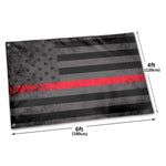 Fly Breeze 4 X 6 Ft Polyester Flag Thin Red Line American Flag UV Fade Resistant House Decorations