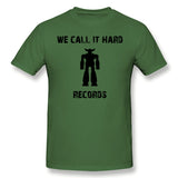 Men's Casual T-shirt We Call It Hard Record Logo 5 Style Round Neck Short Sleeves Shirt