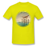 Mens Novelty T-Shirt Sea At Seto Breathable Crew Neck Short Sleeves Shirt