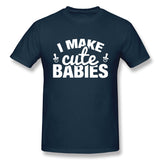 Men's Graphic T Shirt Make Cute Babies Comfy O-Neck Short Sleeves Blouse Tops