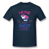 Cotton T Shirt for Men Gay Pride - Bi-Sheep Cool Crew Neck Short Sleeves Shirt